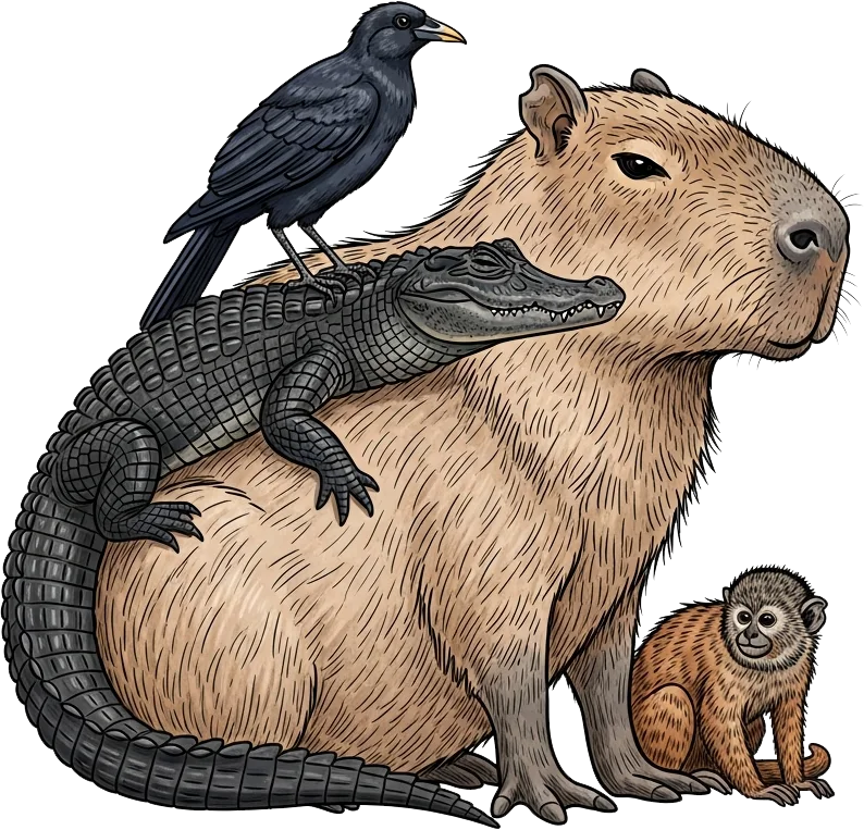 Capybara With Friends design