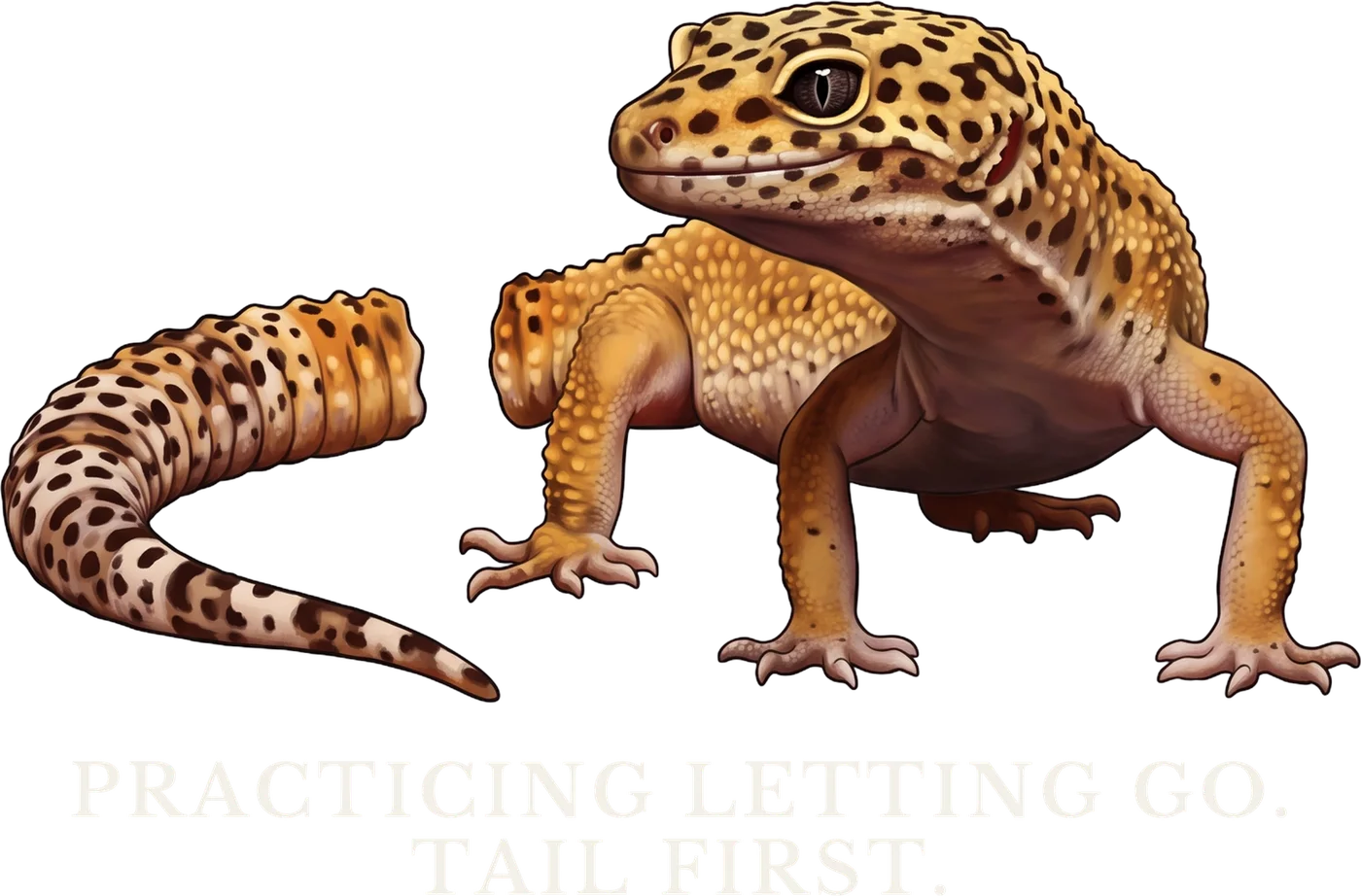 Practicing Letting Go Gecko design
